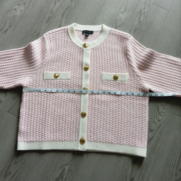 Ann Taylor Textured Stitch Sweater Jacket XL - Picture 11 of 16